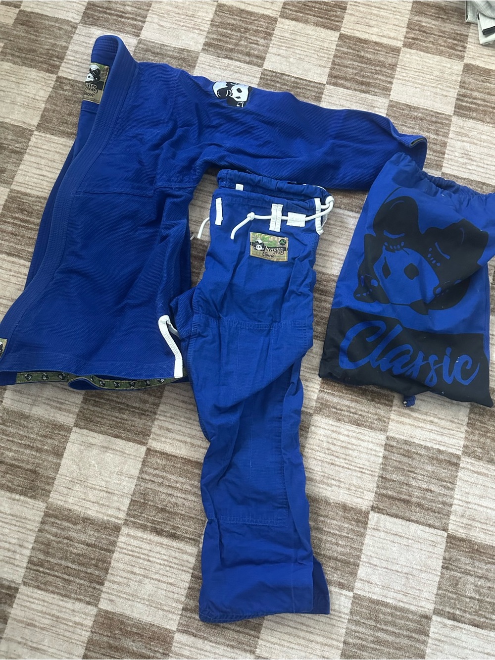 Inverted Gear Royal Blue Jiu-Jitsu Gi Pants with Matching Bag